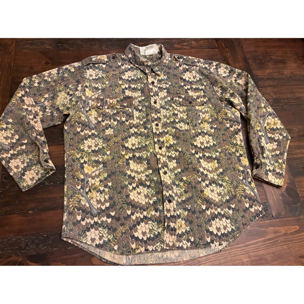 Vintage Diamondback Camo Shirt Button Down Outdoor Hunting Gear Men's XL Rare